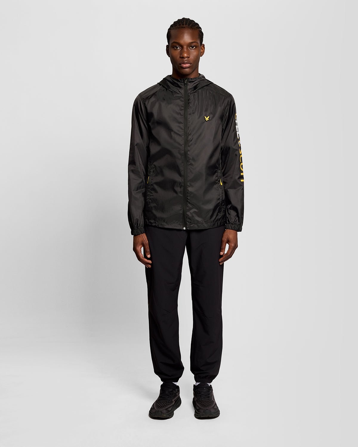 LYLE & SCOTT SLEEVE BRANDED JACKET - JET BLACK