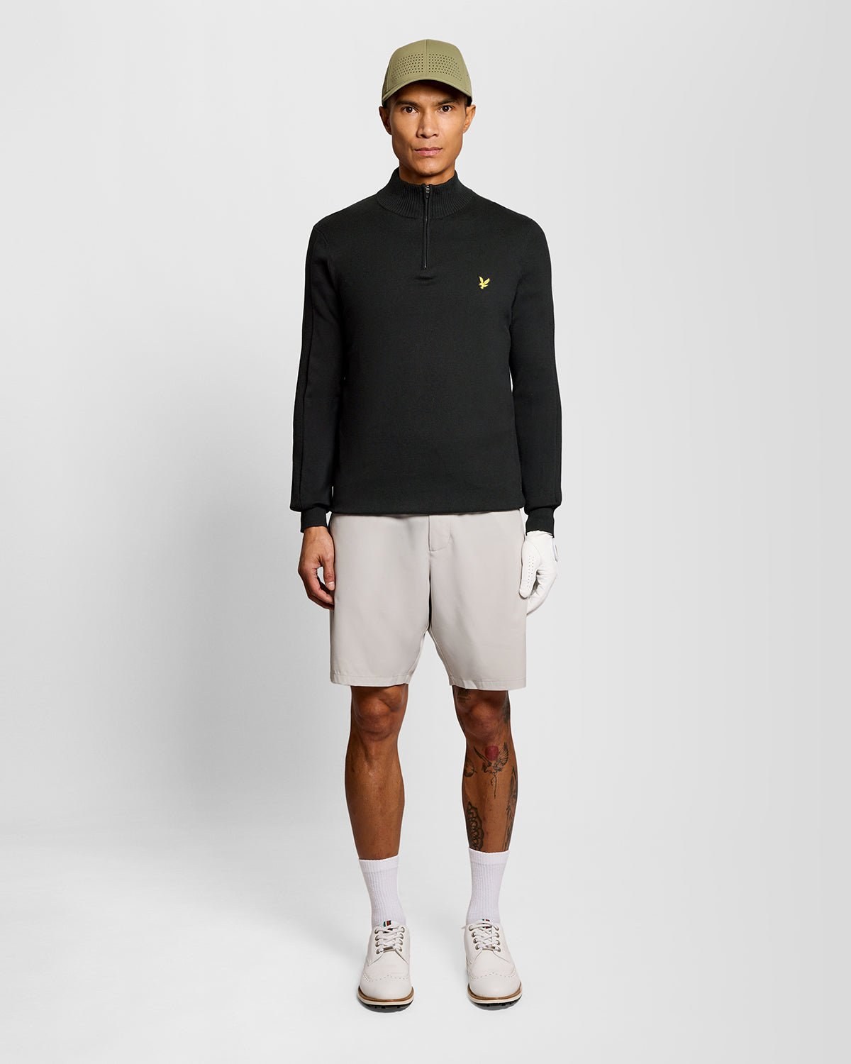 LYLE & SCOTT GOLF 1874 QUARTER ZIP JUMPER - JET BLACK