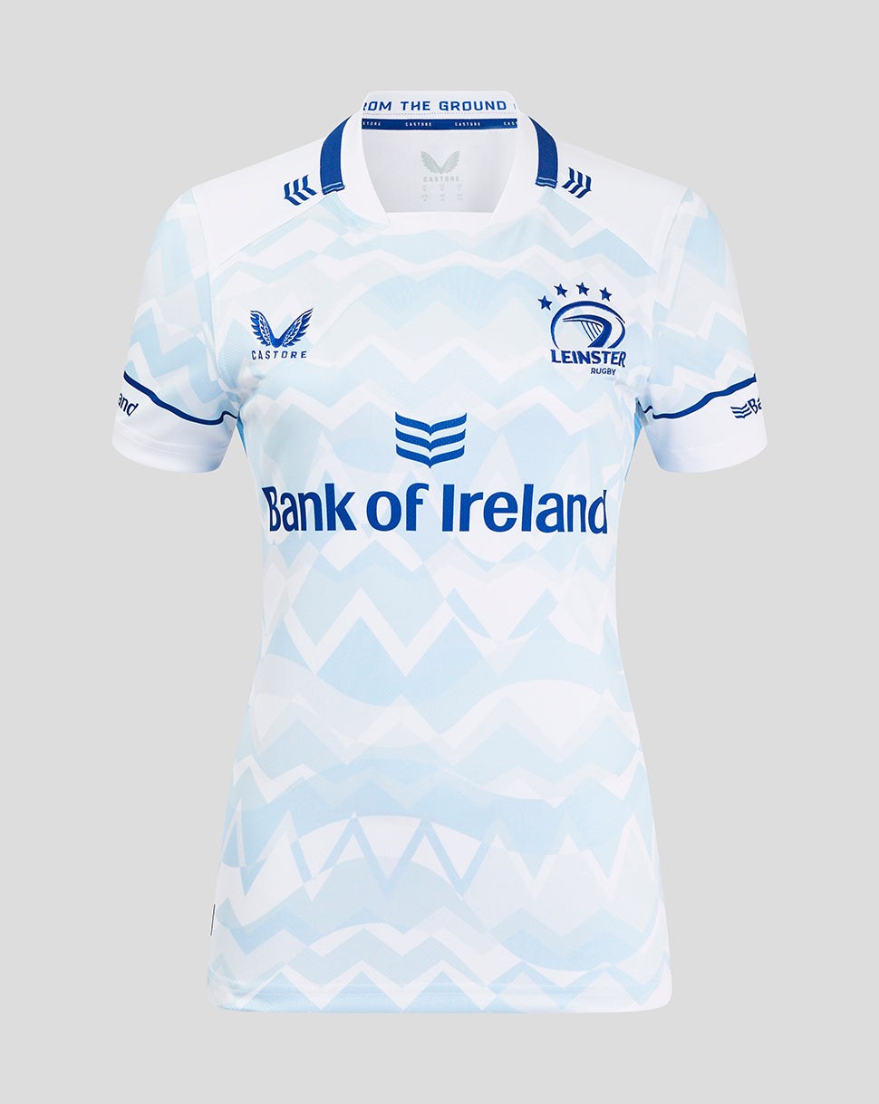 CASTORE LEINSTER AWAY REPLICA JERSEY WOMENS - BRILLIANT WHITE/ FROZEN FJORD
