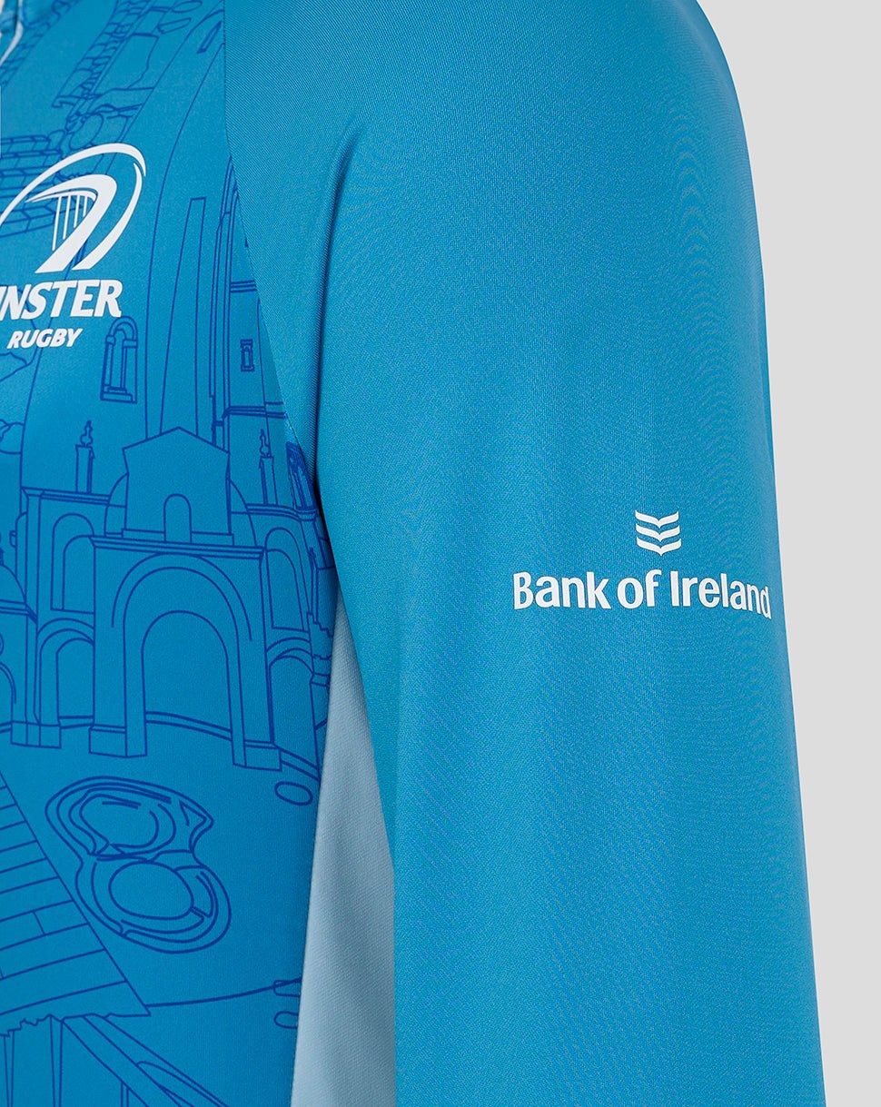 CASTORE LEINSTER MATCHDAY 1/4 ZIP MIDLAYER - MED BLUE/ CERULEAN