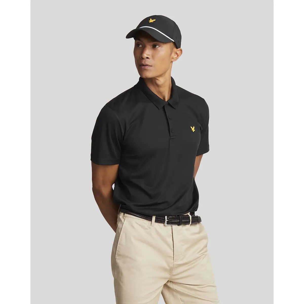 LYLE & SCOTT GOLF TECH POLO SHIRT - JET BLACK
