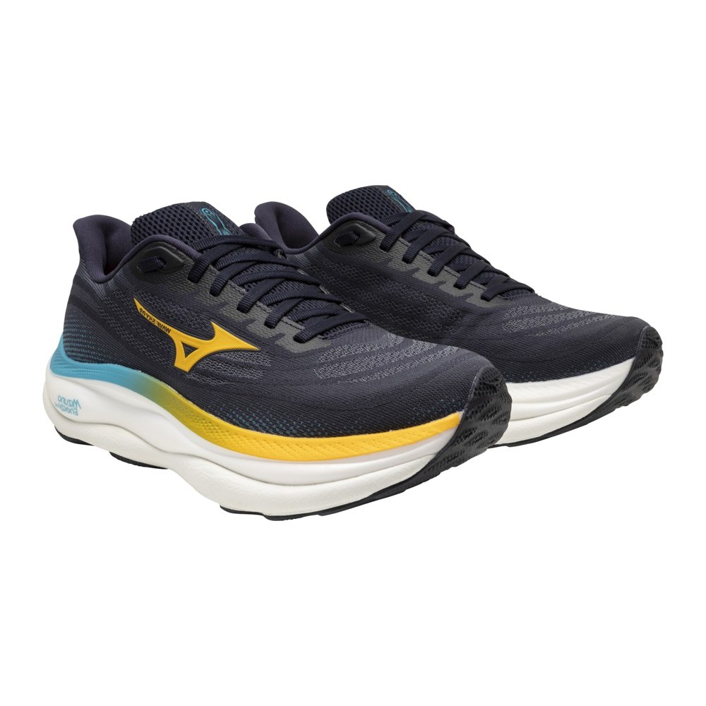 MIZUNO WAVE SKY 9 MENS - BARITONE BLUE/CITRUS