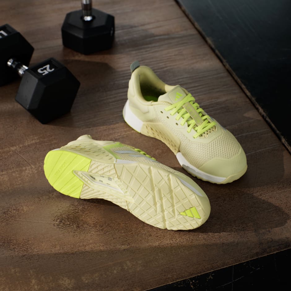 ADIDAS DROPSET 3 WOMENS TRAINING SHOES - SAND/GREEN