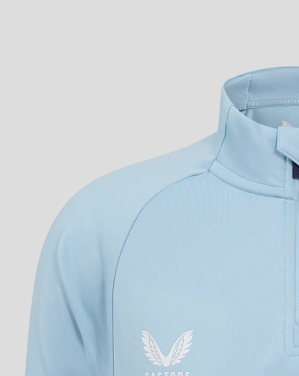 CASTORE LEINSTER PRO PLAYERS 1/4 ZIP MIDLAYER JUNIOR - CERULEAN/ SURF THE WEB
