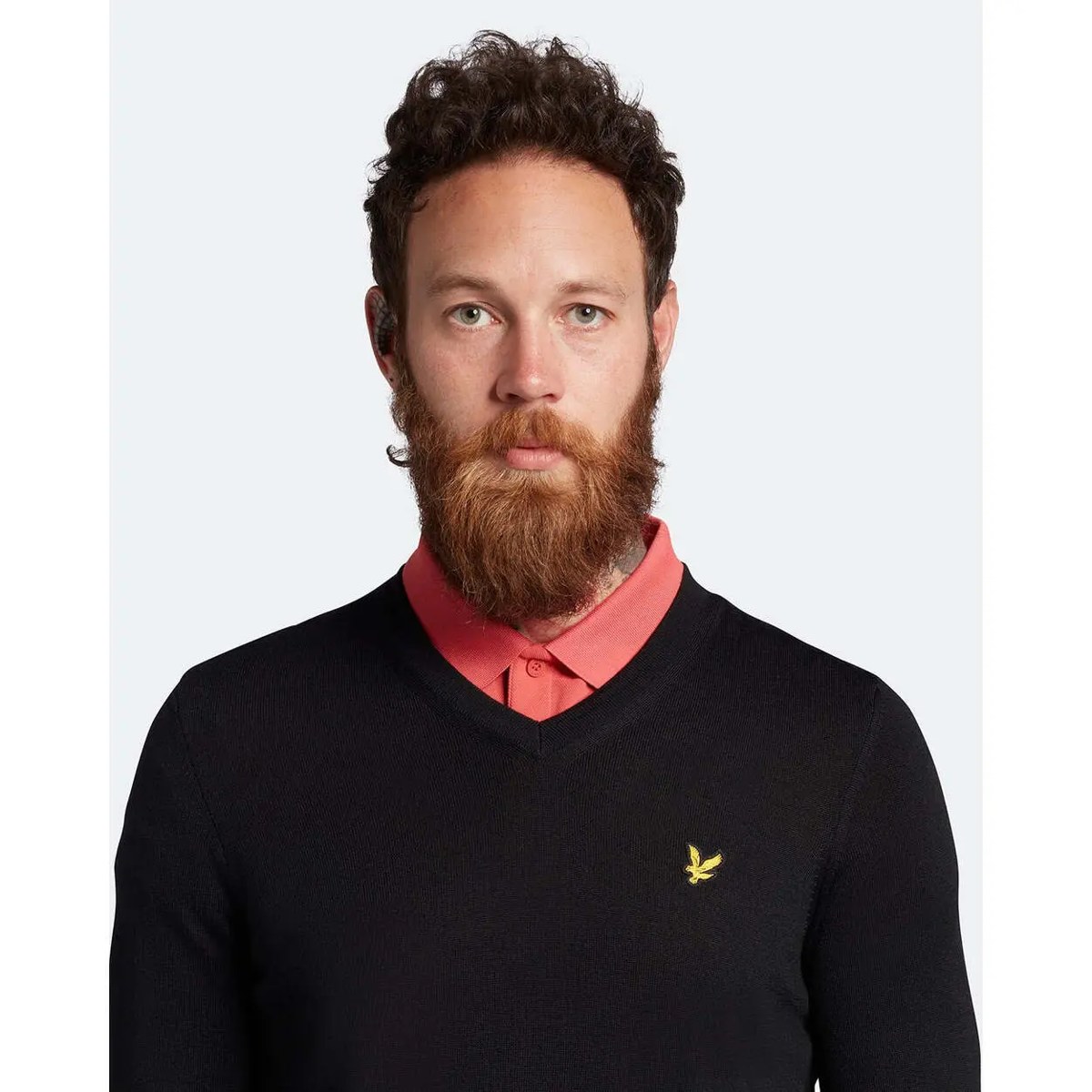 LYLE & SCOTT GOLF V NECK PULLOVER - JET BLACK