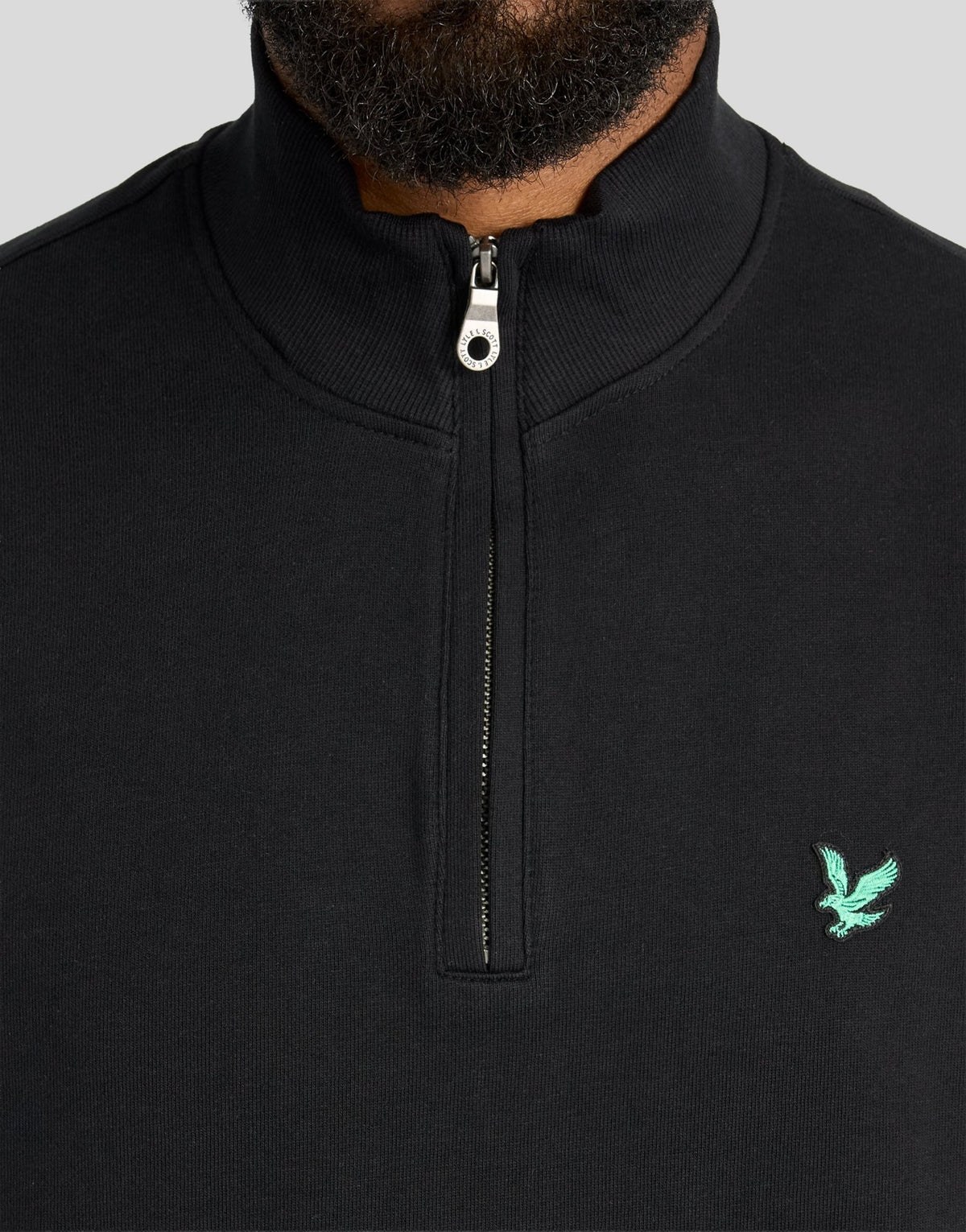LYLE & SCOTT GOLF QUARTER ZIP MIDLAYER - JET BLACK