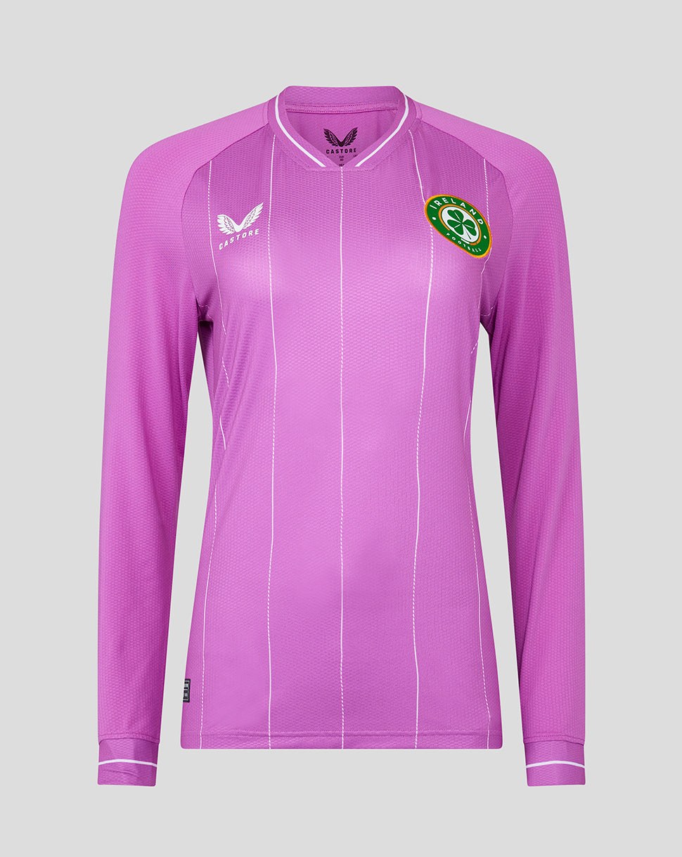 CASTORE FAI PRO HOME GK LS JERSEY WOMENS - RADIANT ORCHID, BRILLIANT WHITE
