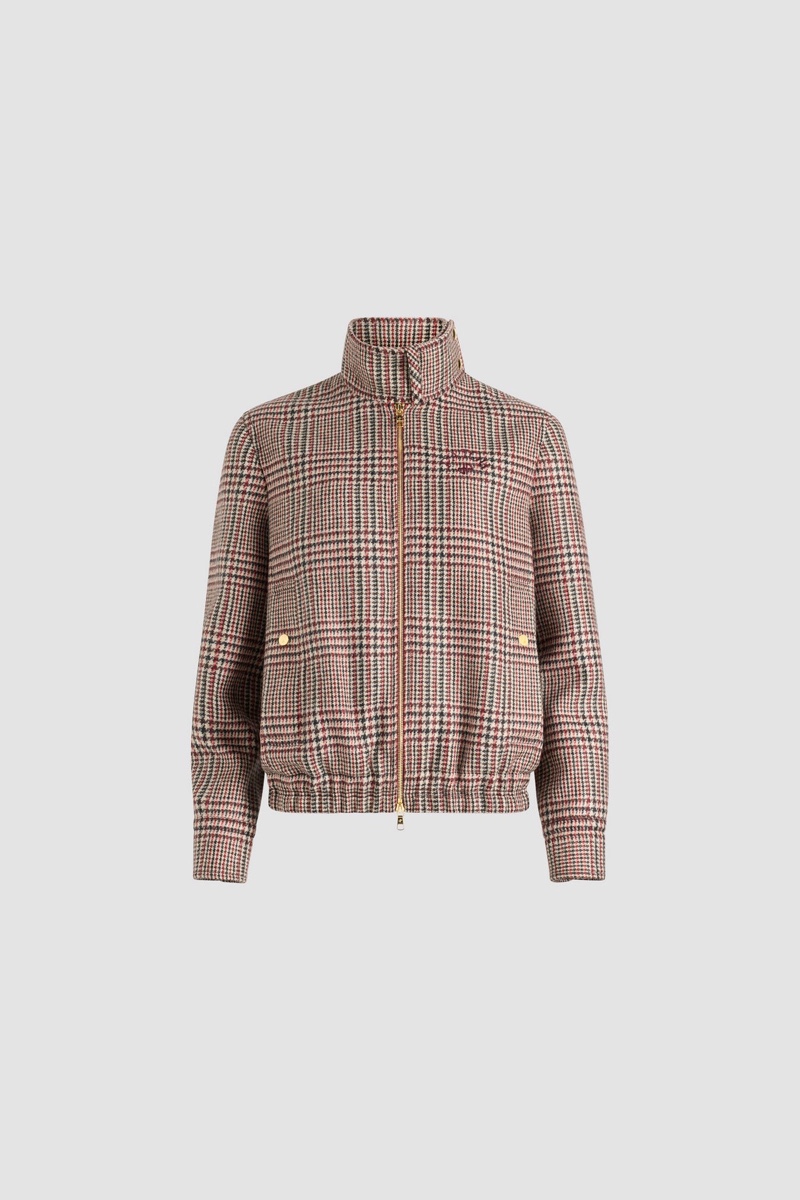 PATOU ZIPPED COLLAR BLOUSON - PRINCE OF WALES