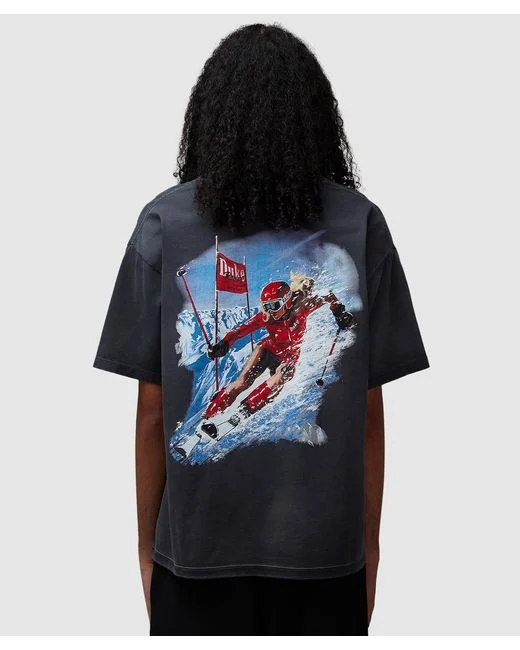 DUKE + DEXTER SKI T-SHIRT - WASHED BLACK