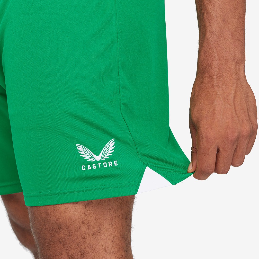 CASTORE FAI REPLICA HOME SHORT JUNIOR - JOLLY GREEN, BRILLIANT WHITE