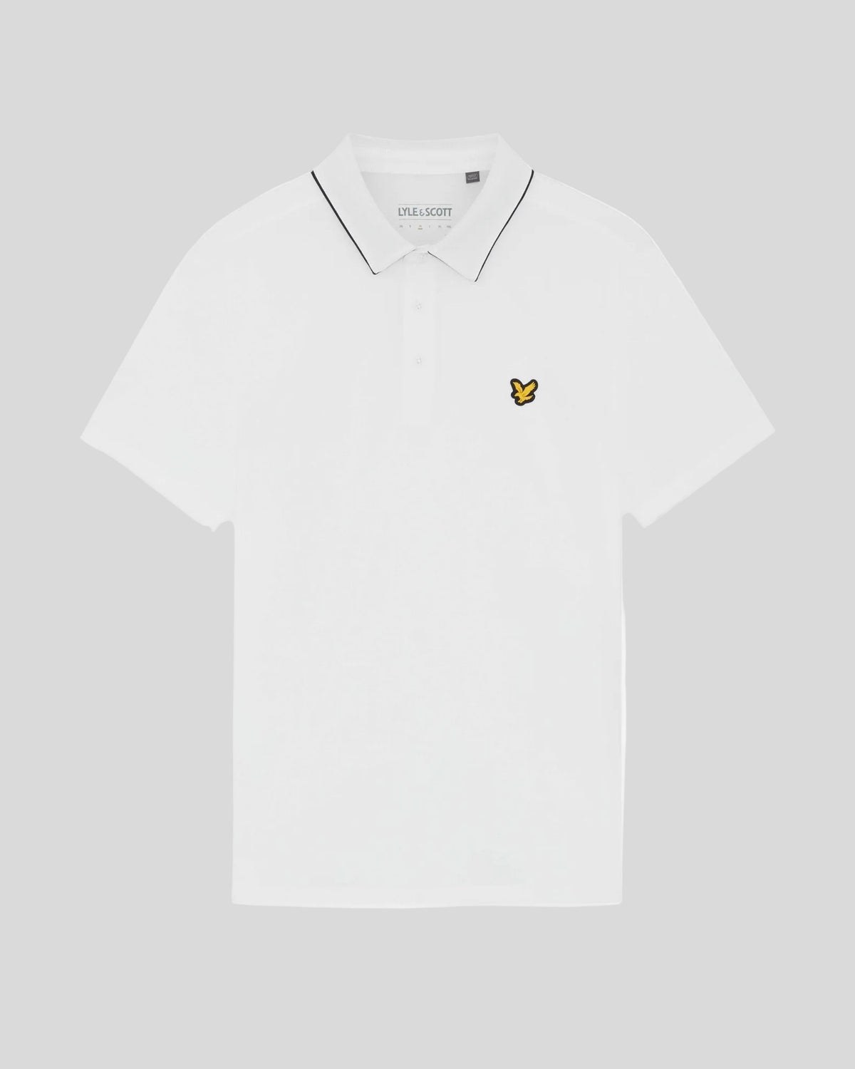 LYLE & SCOTT GOLF CONTRAST COLLAR POLO - WHITE