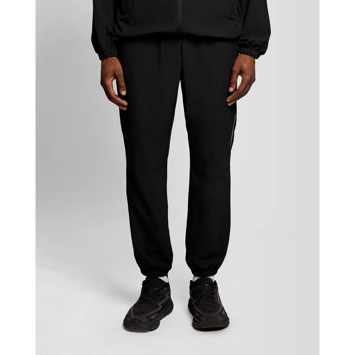 LYLE & SCOTT STRIPED TRACKIES - JET BLACK