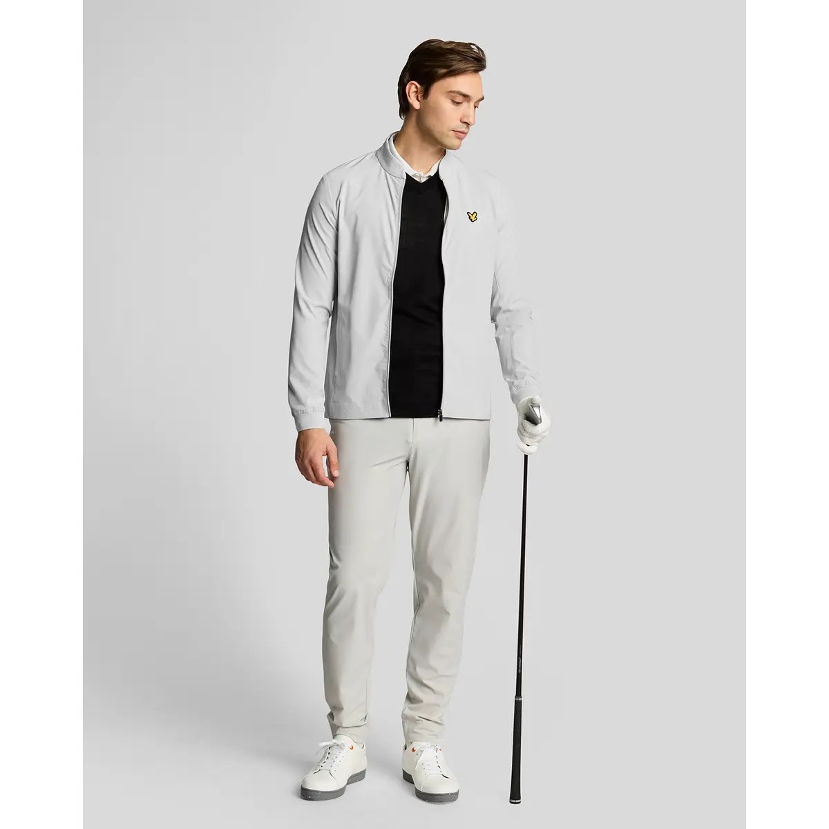 LYLE & SCOTT LIGHTWEIGHT GOLF JACKET - PEBBLE