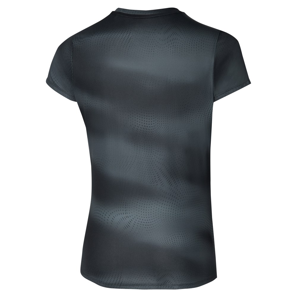 MIZUNO WOMENS CORE GRAPHIC TEE - BLACK