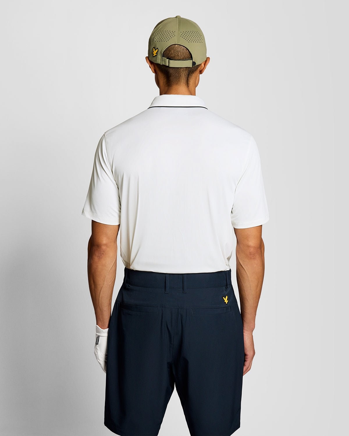 LYLE & SCOTT GOLF CONTRAST COLLAR POLO - WHITE