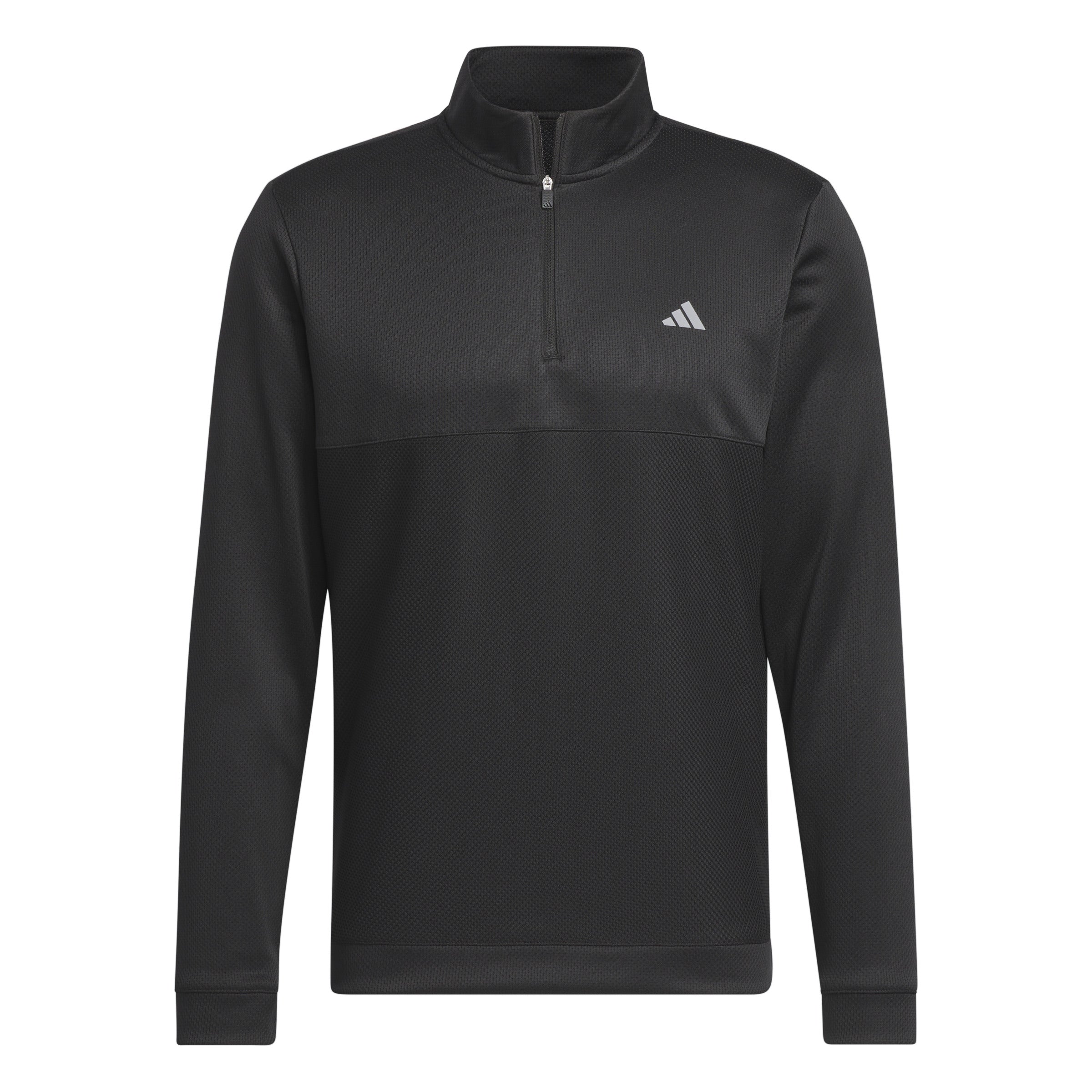 ADIDAS TEXTURED Q ZIP BLACK