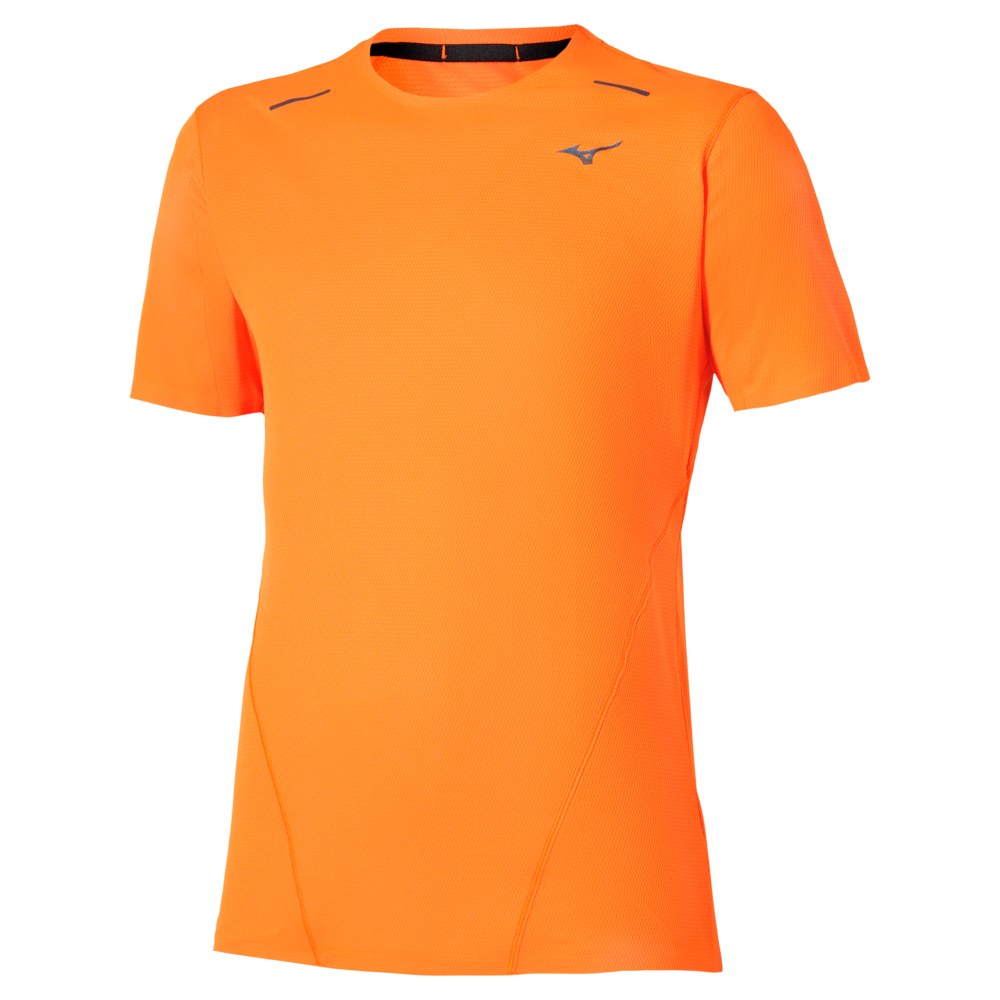 MIZUNO MENS TECH LIGHT DAF SS TEE - TANGELO