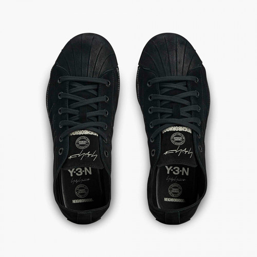 Y-3 NBHD NIZZASTAR LO TRAINERS - BLACK/OFF WHITE/BLACK