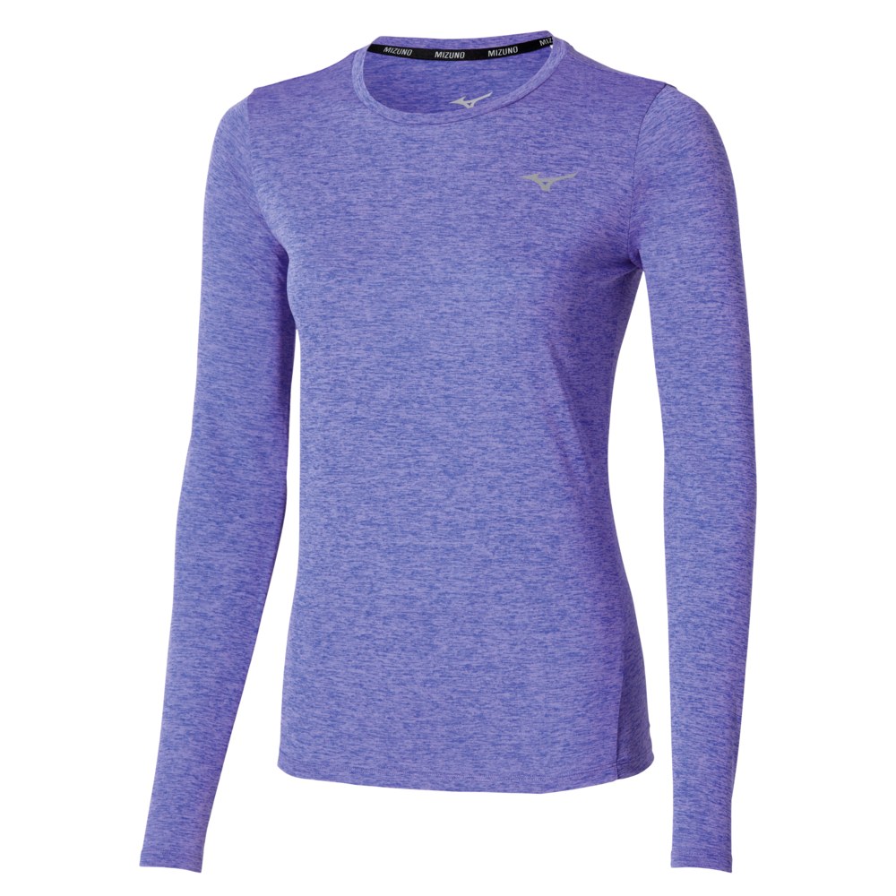 MIZUNO WOMENS CORE IMPULSE LS TEE - IRIS BLOOM