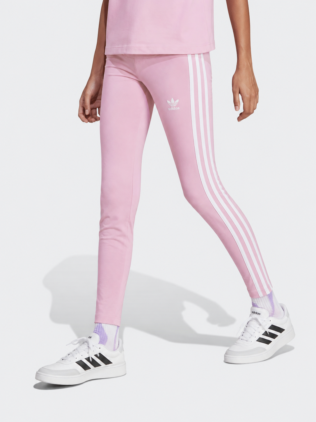 ADIDAS ORIGINALS 3-STRIPES LEGGINGS JUNIOR - TRUE PINK
