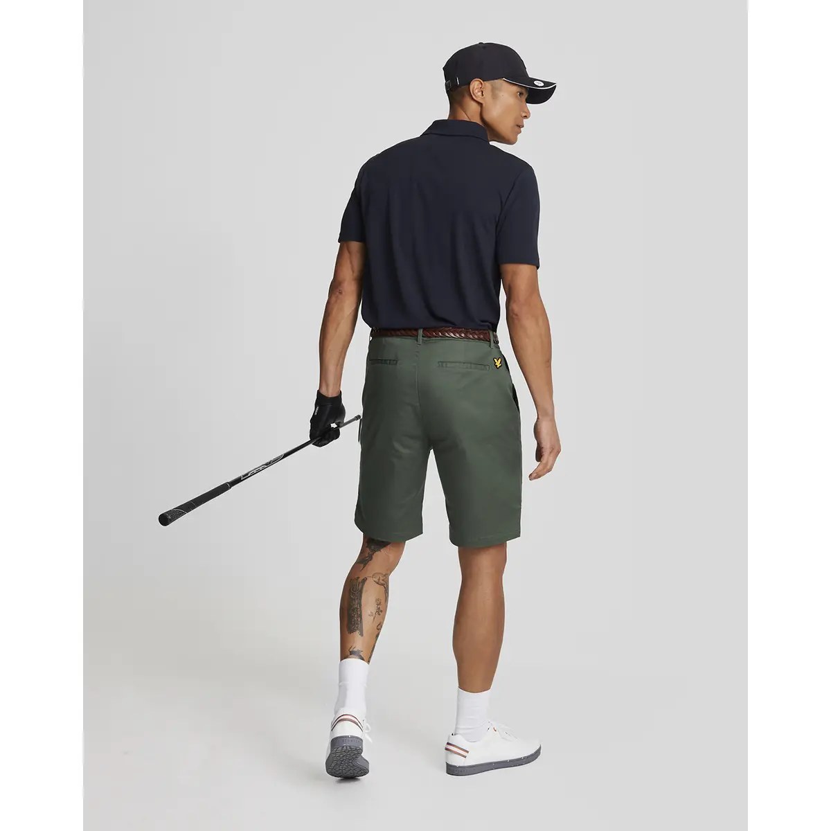 LYLE & SCOTT GOLF STRETCH CHINO SHORTS - CACTUS GREEN