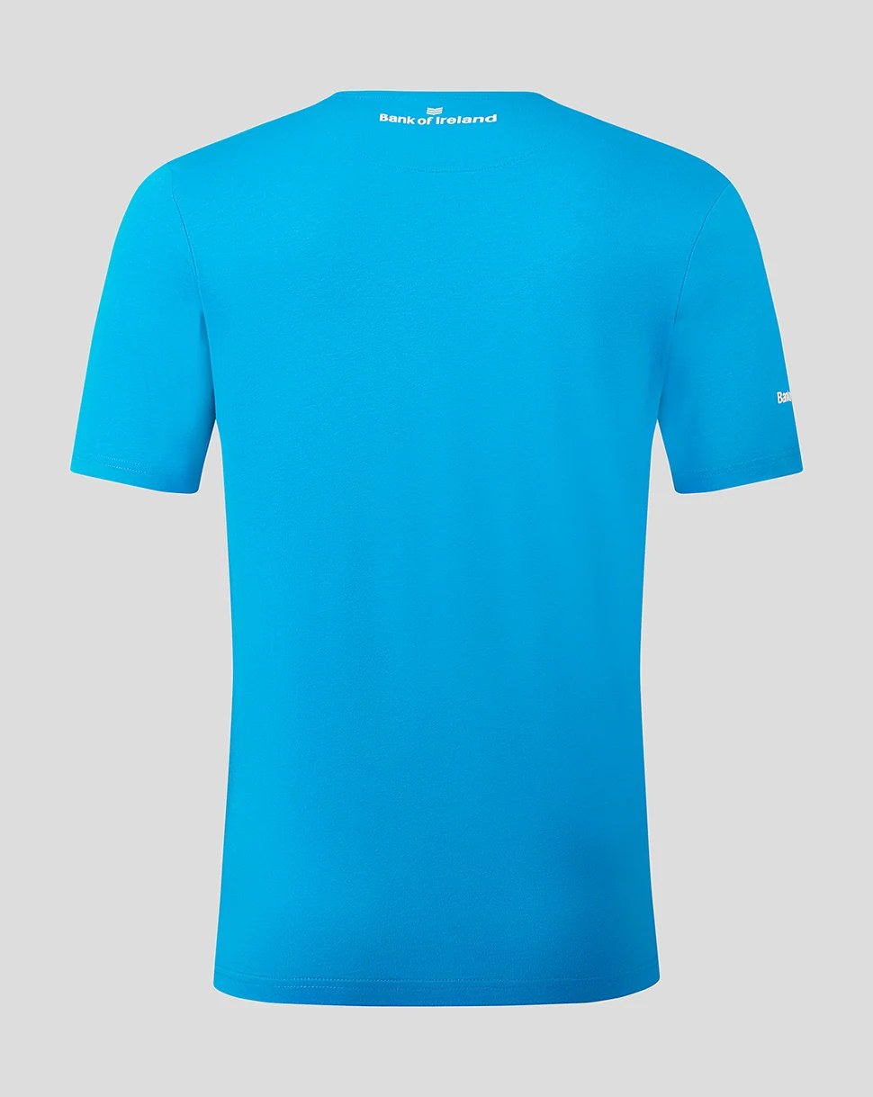 CASTORE LEINSTER PLAYERS COTTON LOGO TEE - IMPERIAL BLUE