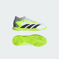 ADIDAS PREDATOR ACCURACY.3 INDOOR FOOTBALL BOOTS  JUNIOR - CLOUD WHITE/CORE BLACK/LUCID LEMON