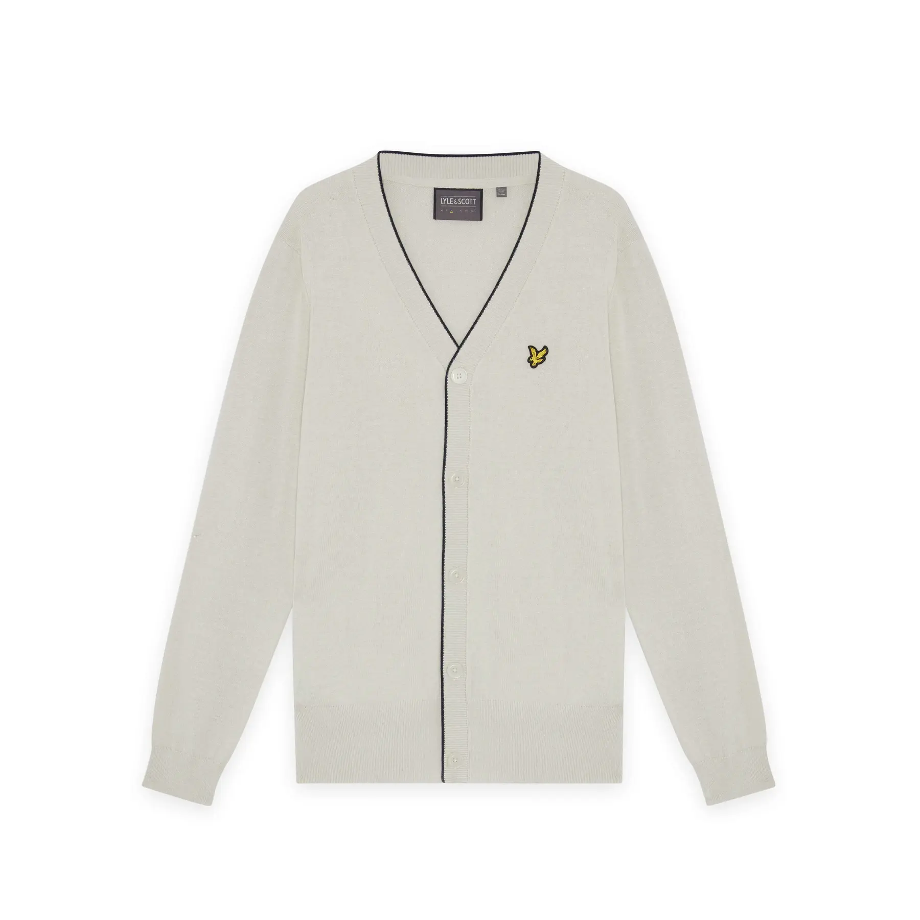 LYLE & SCOTT GOLF LIGHT WEIGHT CARDIGAN - CLOUD