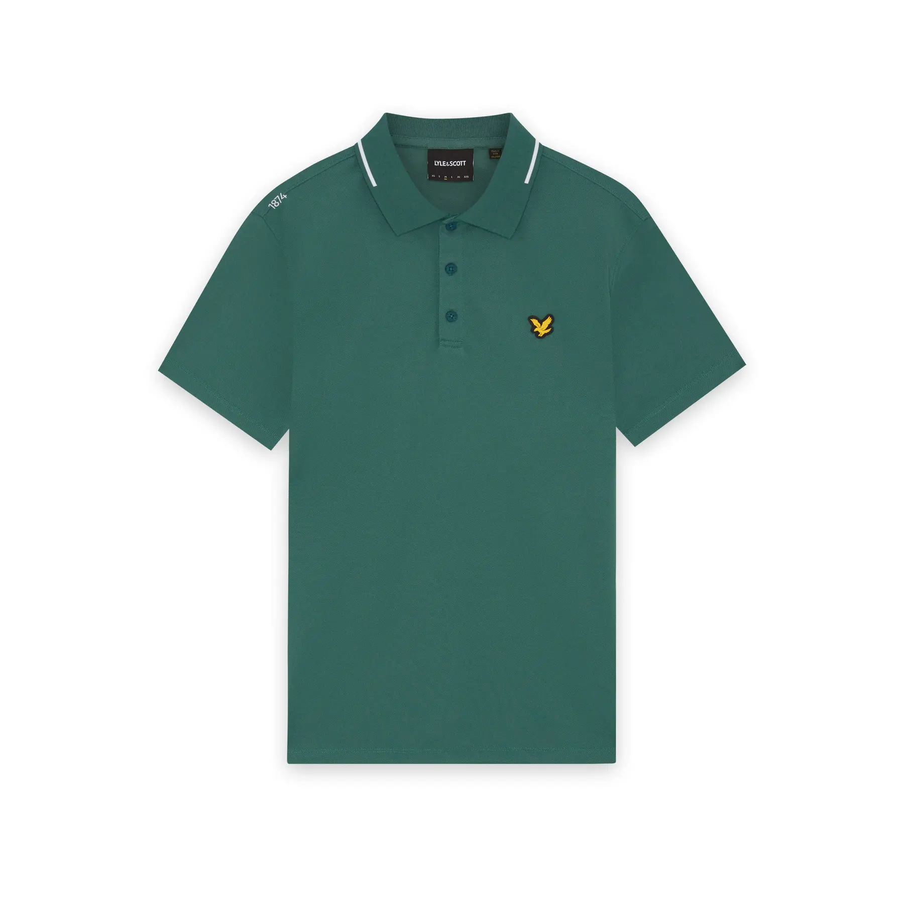 LYLE & SCOTT GOLF 1874 TIPPED TECH POLO SHIRT - MEDITERRANEA