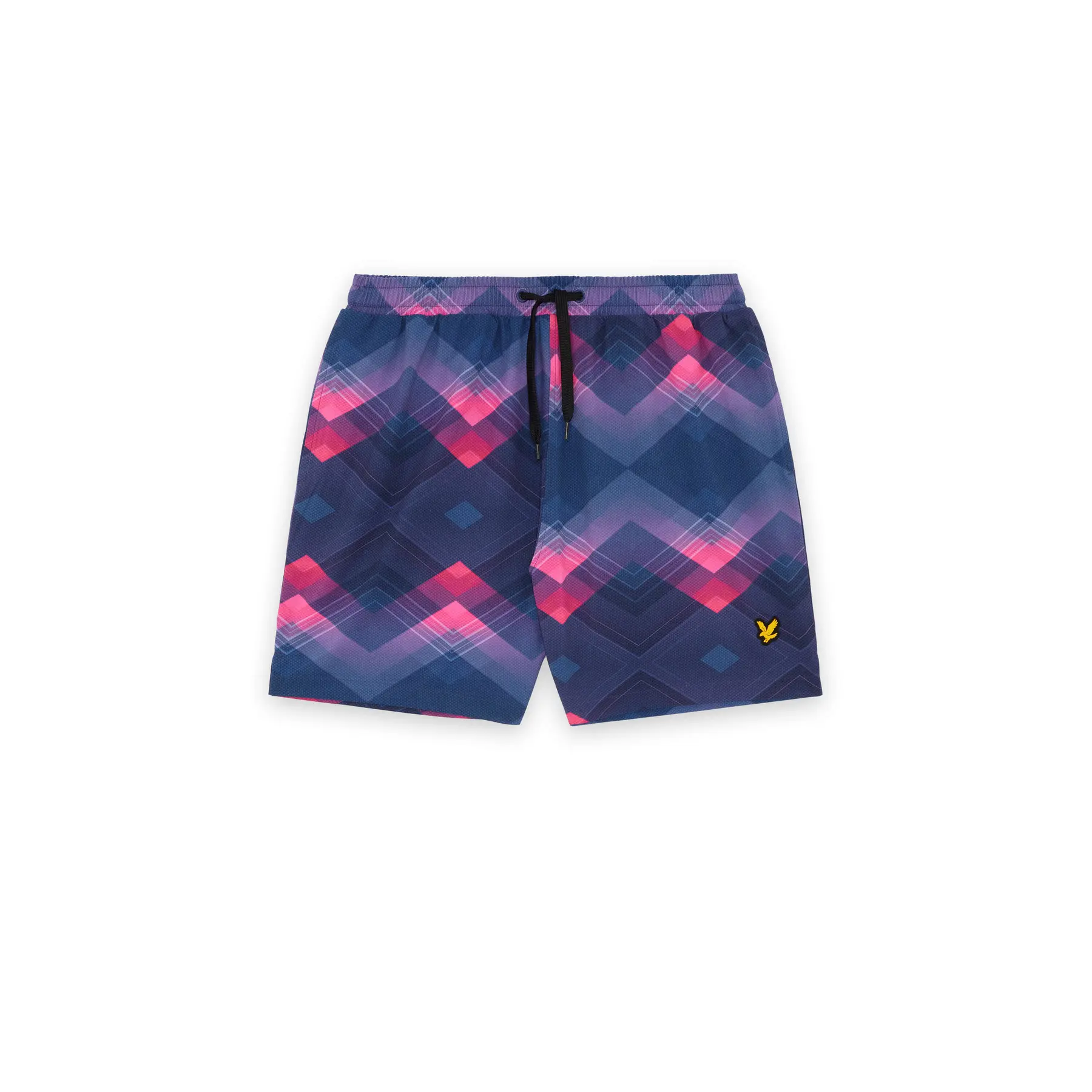 LYLE & SCOTT CHEVRON PRINTED SWIM SHORT - NAVY PEONY