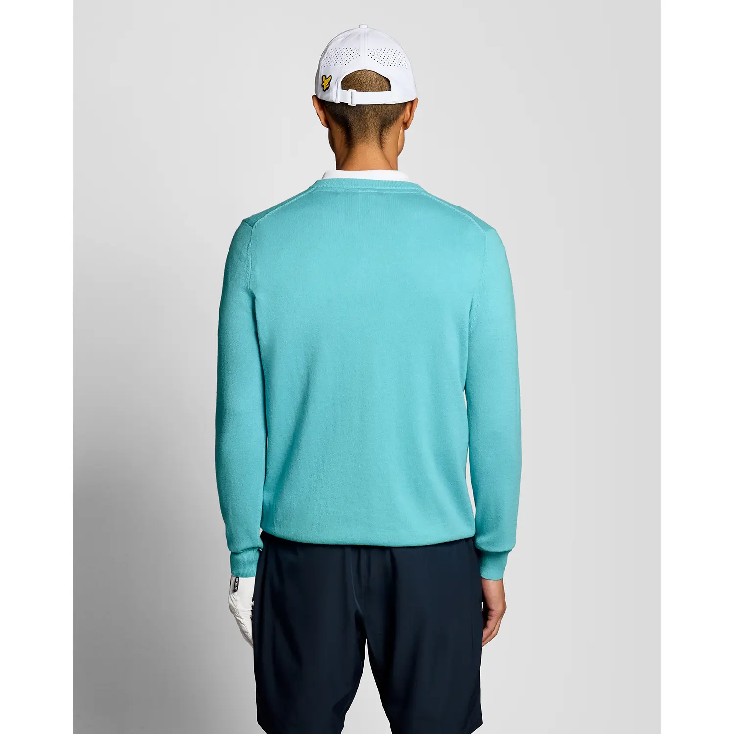 LYLE & SCOTT GOLF V NECK PULLOVER - AQUAMARINE BLUE