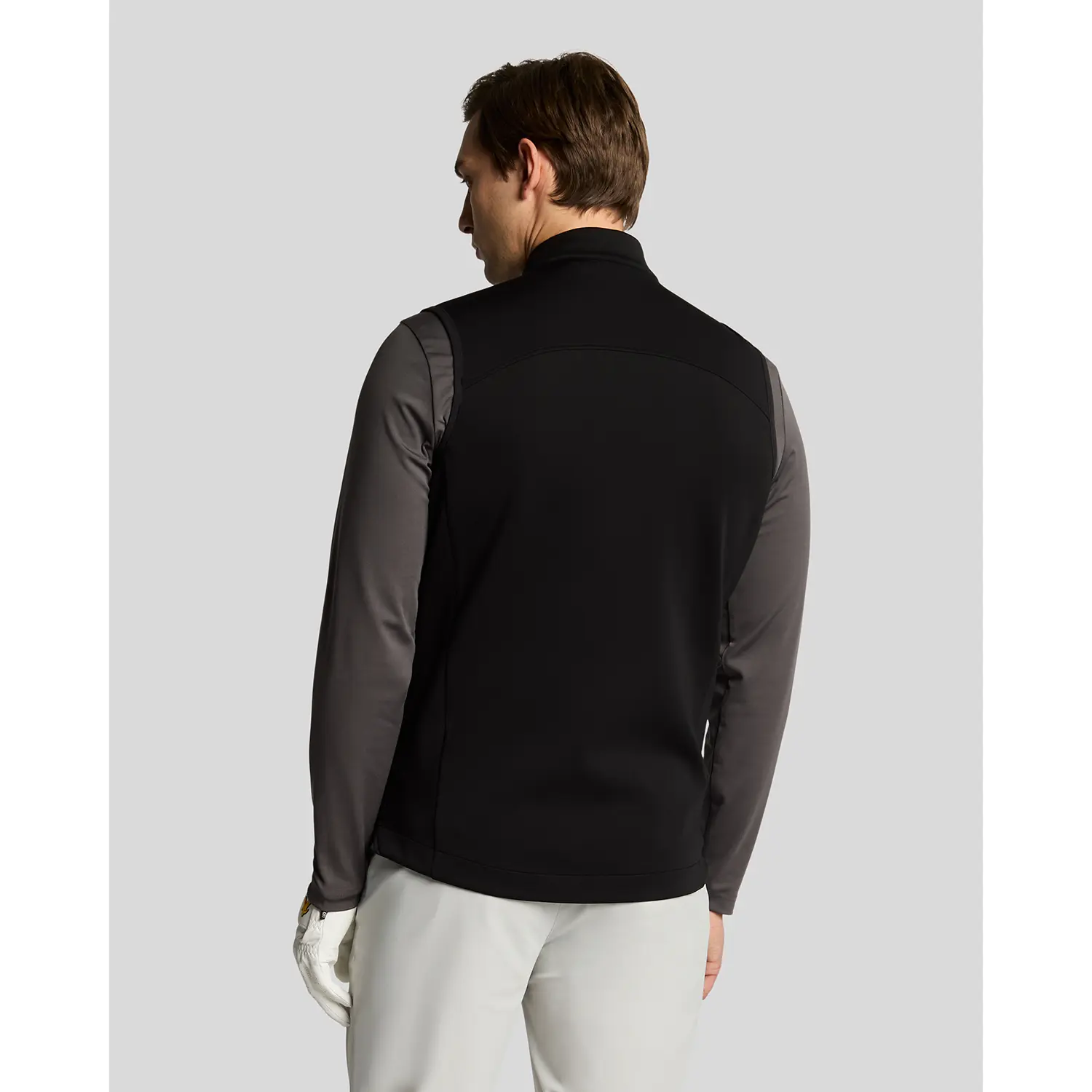 LYLE & SCOTT HYBRID QUILTED GOLF GILET - JET BLACK