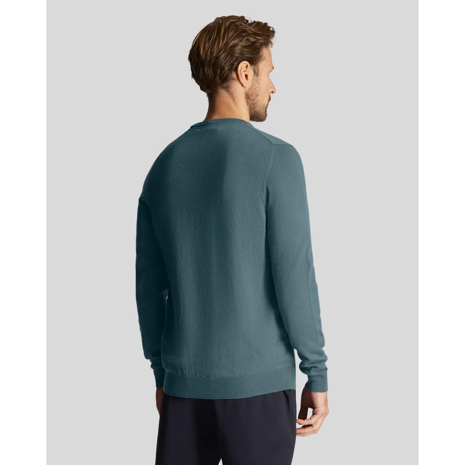LYLE & SCOTT GOLF CREW NECK PULLOVER - IRON BLUE
