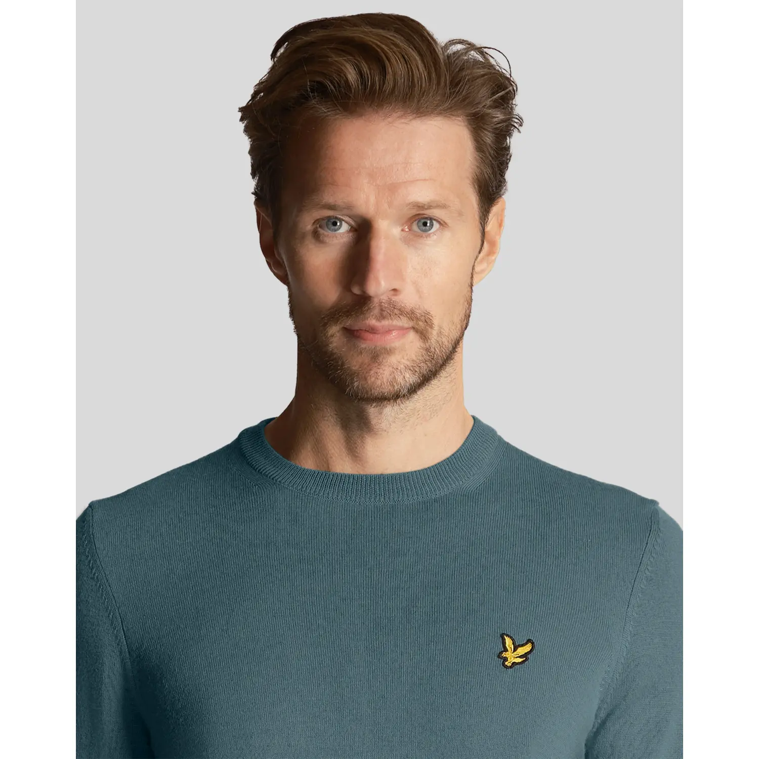 LYLE & SCOTT GOLF CREW NECK PULLOVER - IRON BLUE