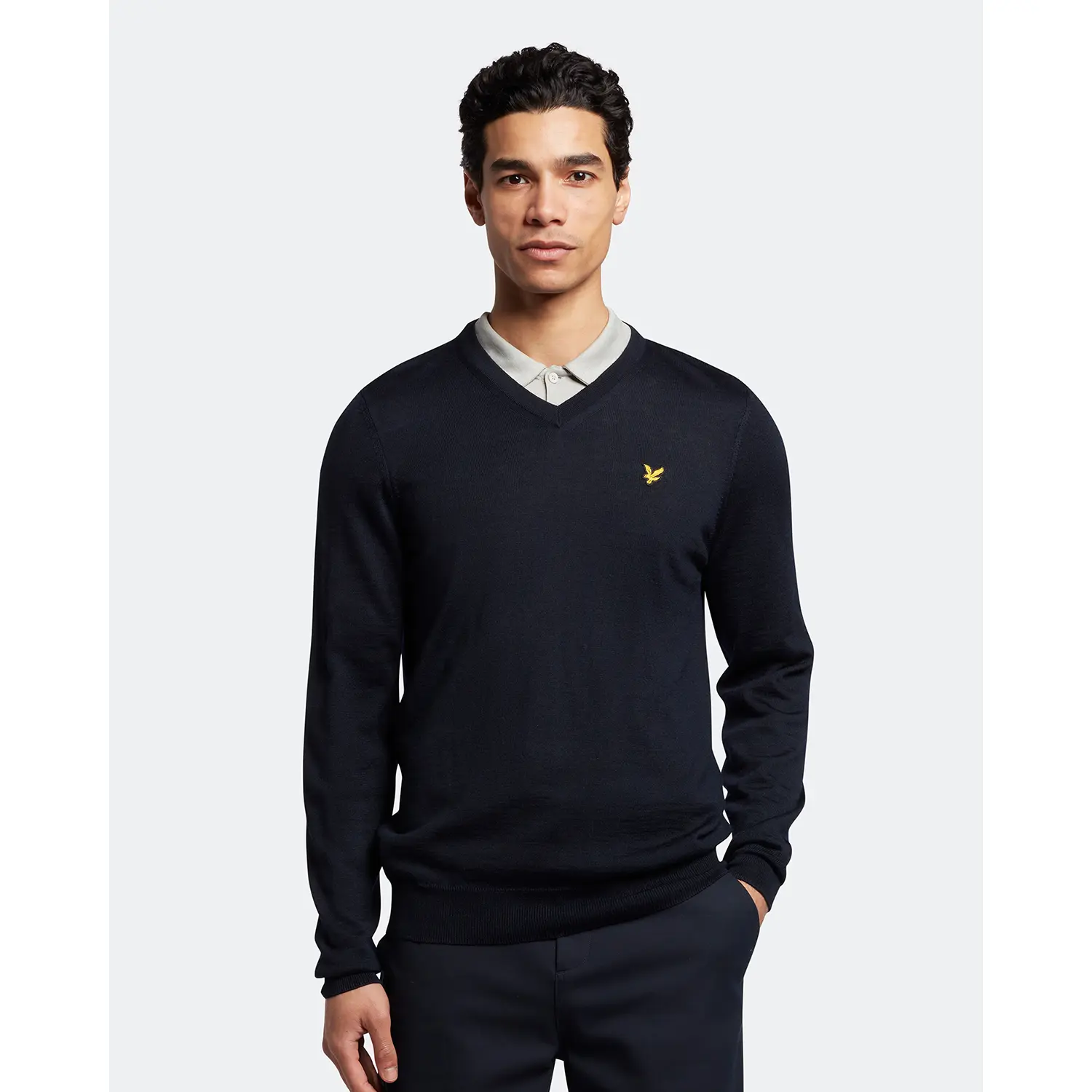 LYLE & SCOTT GOLF V NECK PULLOVER - DARK NAVY