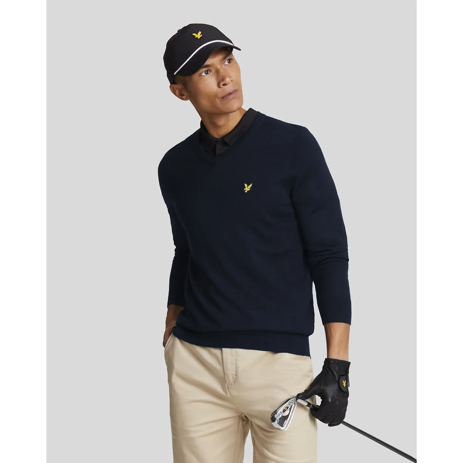 LYLE & SCOTT GOLF V NECK PULLOVER - DARK NAVY