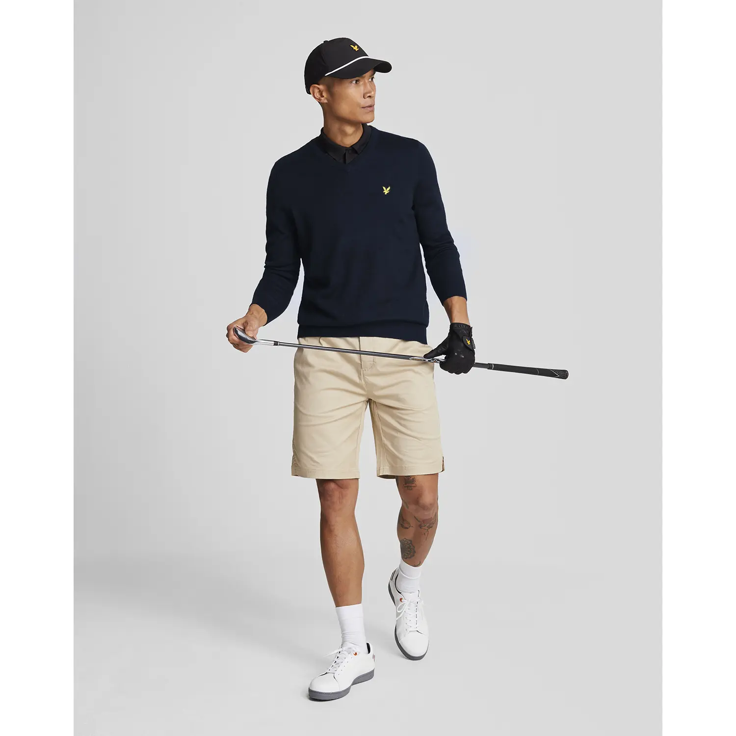 LYLE & SCOTT GOLF V NECK PULLOVER - DARK NAVY