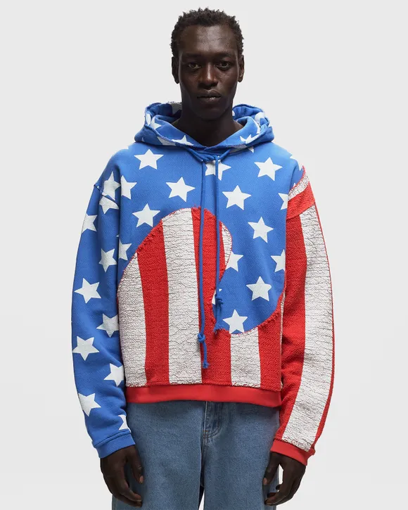 ERL STARS AND STRIPES SWIRL HOODIE - BLUE