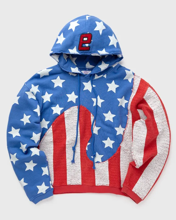 ERL STARS AND STRIPES SWIRL HOODIE - BLUE