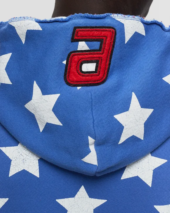 ERL STARS AND STRIPES SWIRL HOODIE - BLUE
