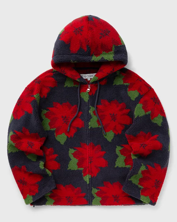 JW ANDERSON ZIP FRONT HOODED JACKET - NAVY