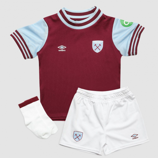 UMBRO WEST HAM 24/25 HOME INFANT KIT - CLARET / BLUE