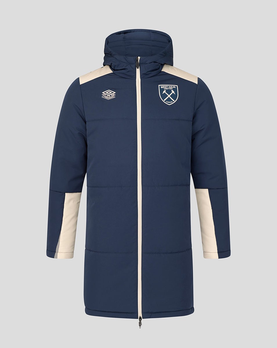 UMBRO WEST HAM 25/26 PRO TRAINING PADDED JACKET - SPELLBOUND / ECRU