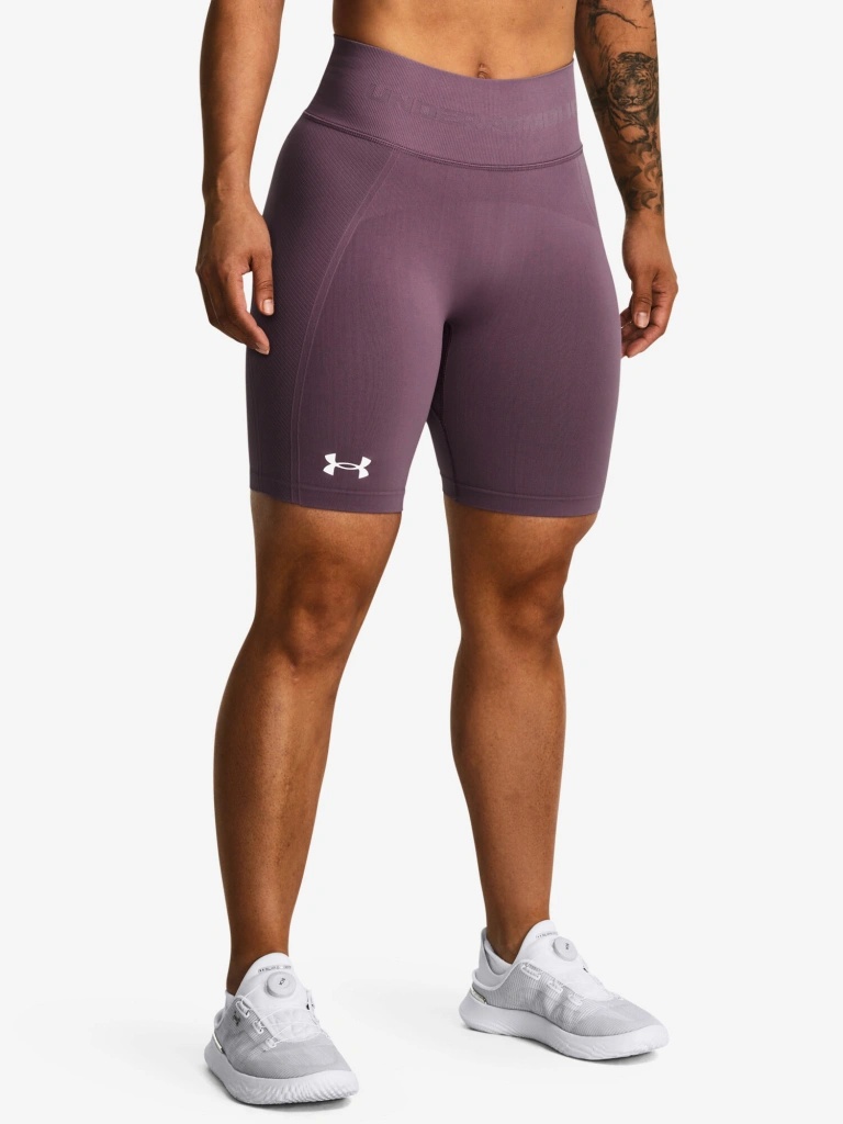 UNDER ARMOUR UA TRAIN SEAMLESS SHORT - MISTY PURPLE / WHITE