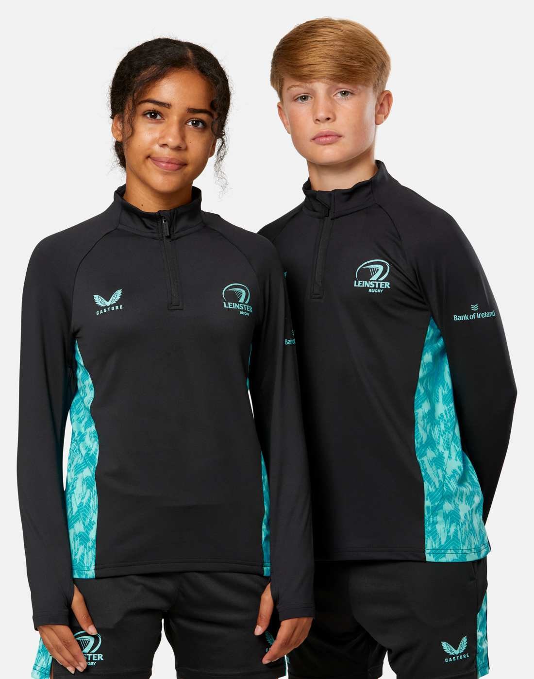 CASTORE LEINSTER PERFORMANCE MIDLAYER TOP JUNIOR - BLUE GRAPHITE/BLUE RADIANCE