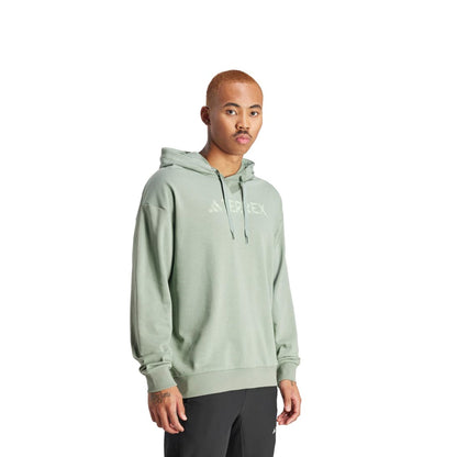 ADIDAS TERREX LOGO HOODIE - SILVER GREEN
