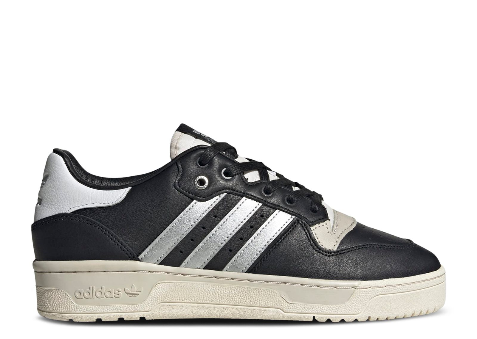 ADIDAS ORIGINALS RIVALRY LOW CONSORTIUM TRAINERS - CORE BLACK / SILVER METALLIC / GREY ONE