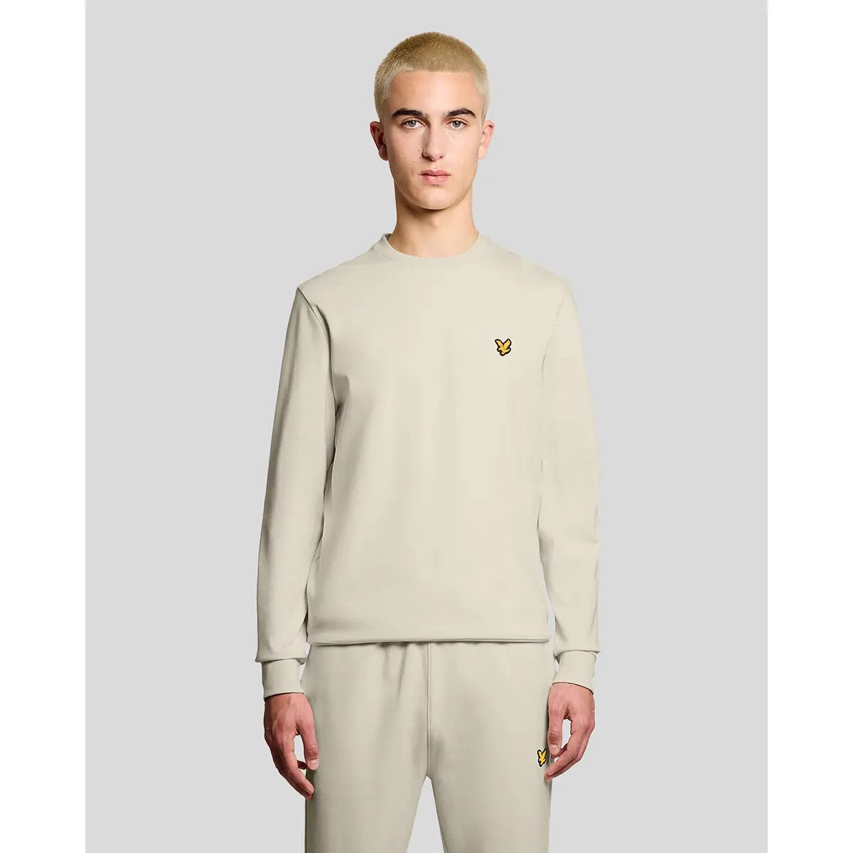 LYLE & SCOTT CREW NECK FLY FLEECE - WHITECAP GREY