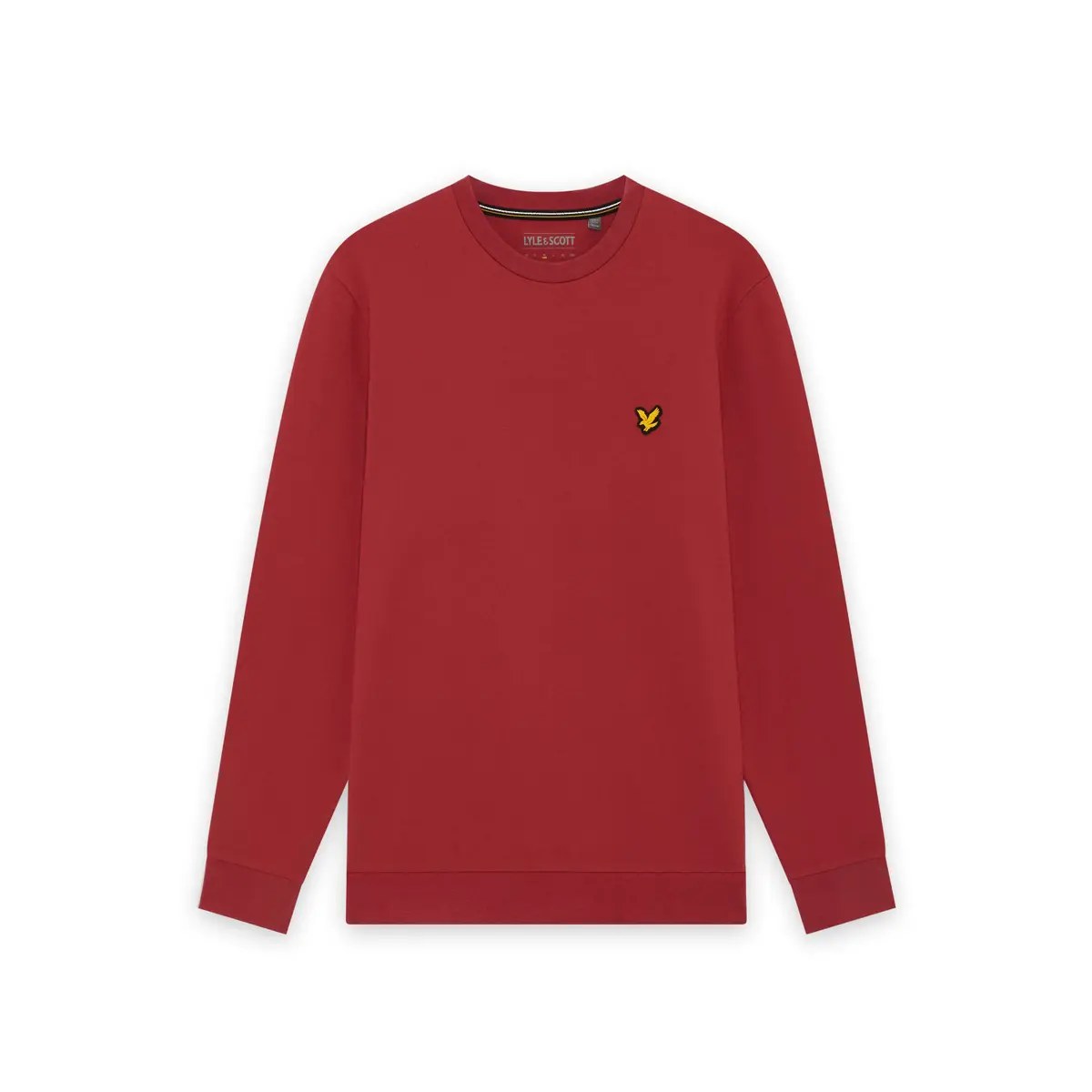 LYLE & SCOTT CREW NECK FLY FLEECE - GARNET