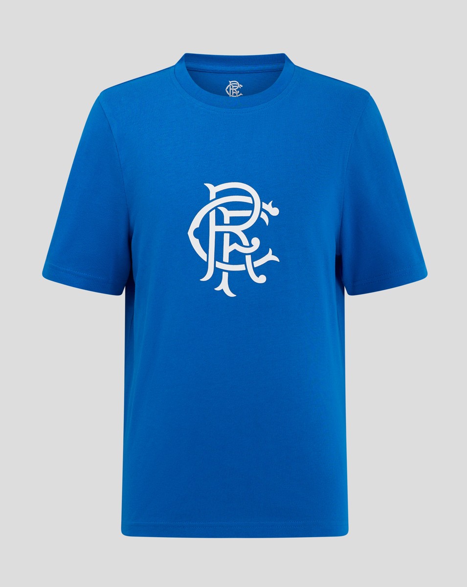 CASTORE RANGERS CORE CREST TEE JUNIOR - LAPIS BLUE